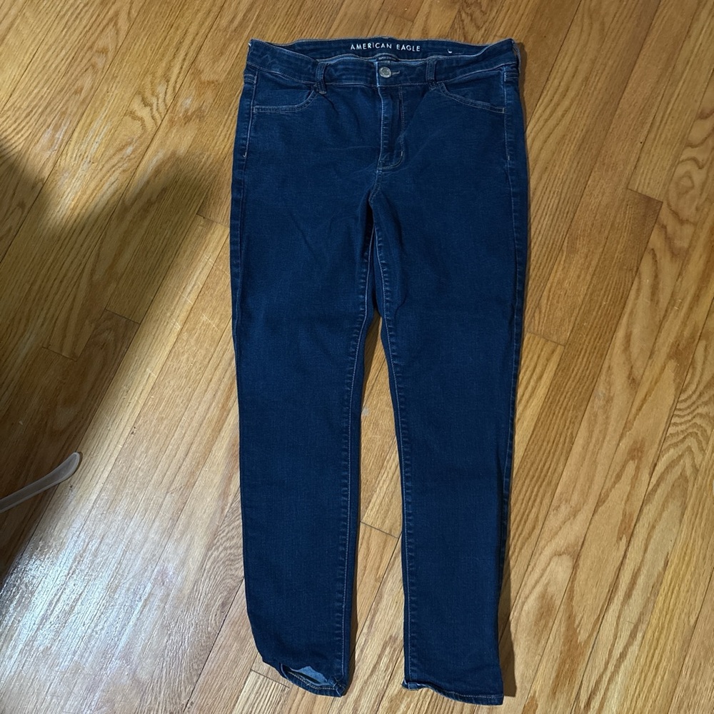 American Eagle Outfitters Women's Dark Blue Skinny Jeans